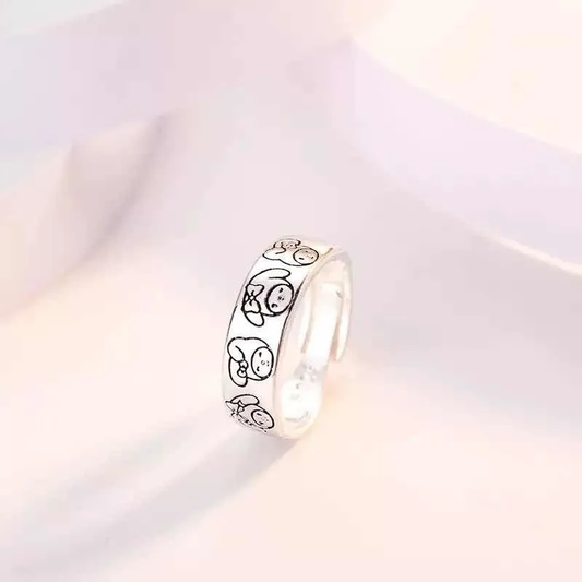 Anillo Sanrio Ajustable en Acero Inoxidable