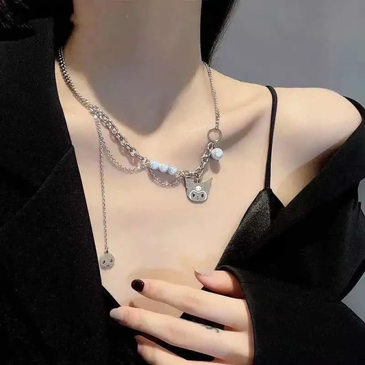 Collar Acero con Circones Kuromi