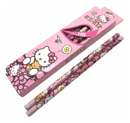 Set 12 Lápices Mina Hello Kitty Y Sus Amigos