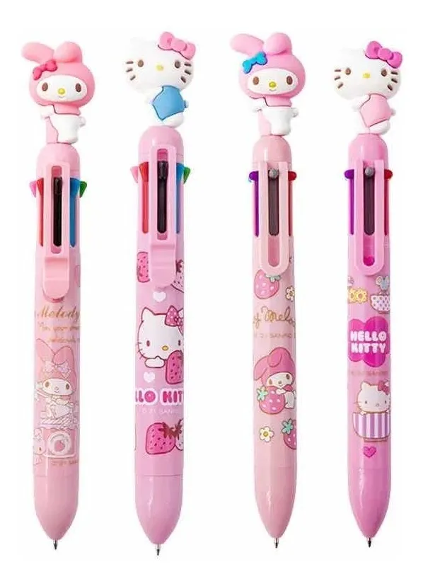 Lápiz Pasta Hello Kitty & My Melody 8 colores en 1