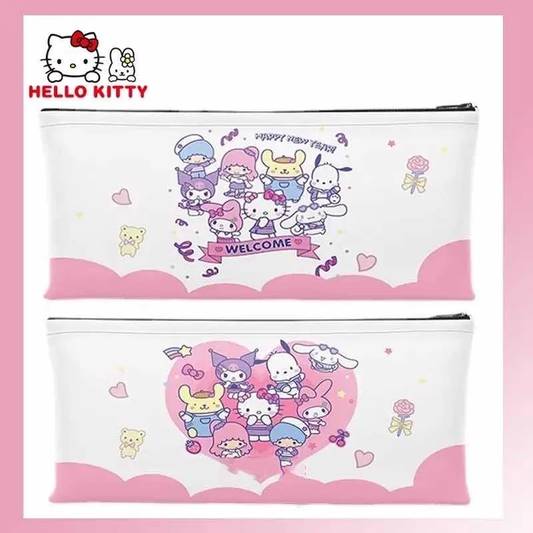 Estuche de Lona Personajes Sanrio Beige