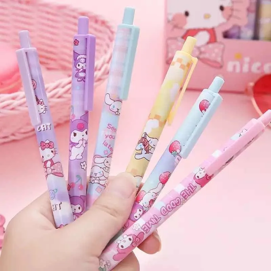 Set 12 Lápices Gel Sanrio Tinta Negra 0,5