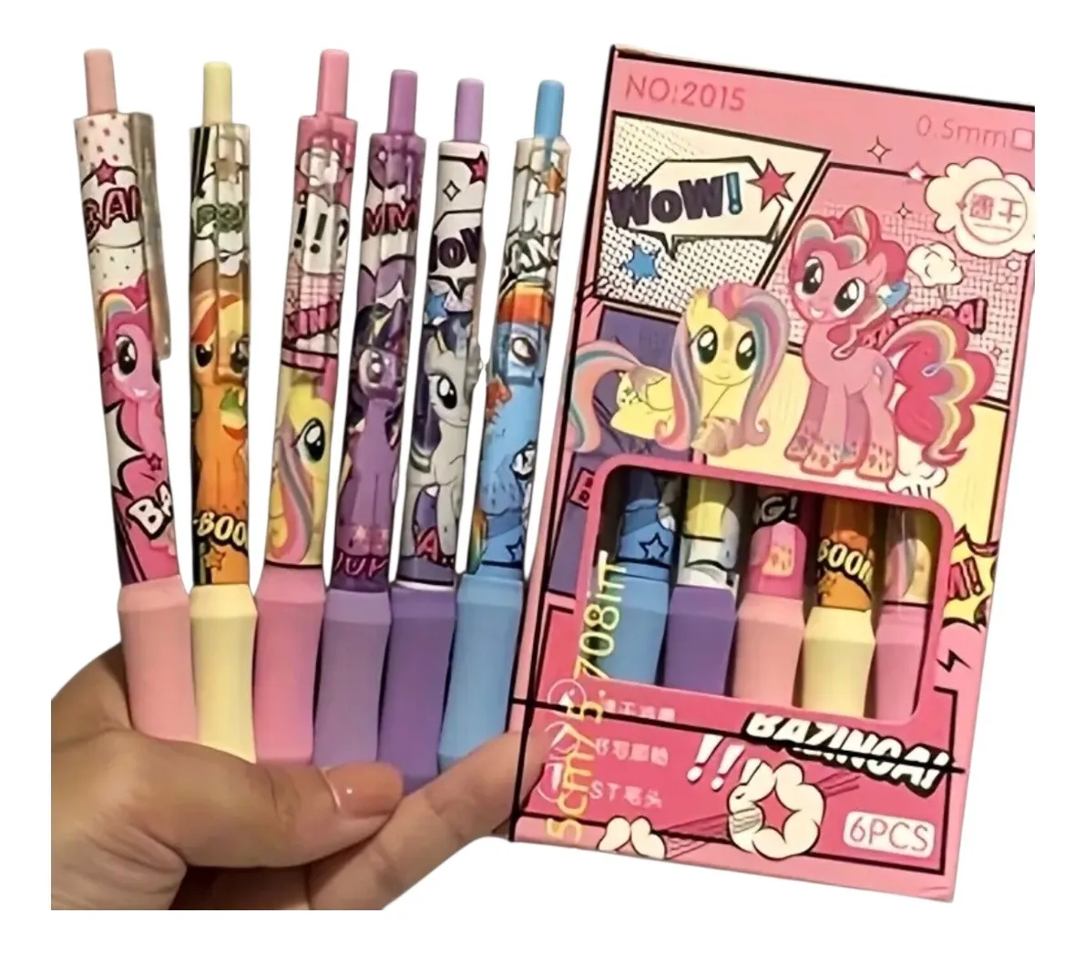 Set 6 Lápices Pasta My Little Pony Negro