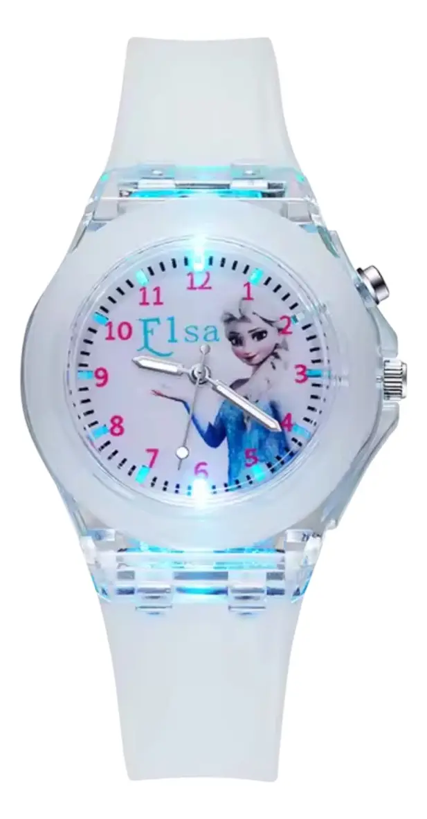 Reloj Frozen con Pulsera De Silicona y Luces LED