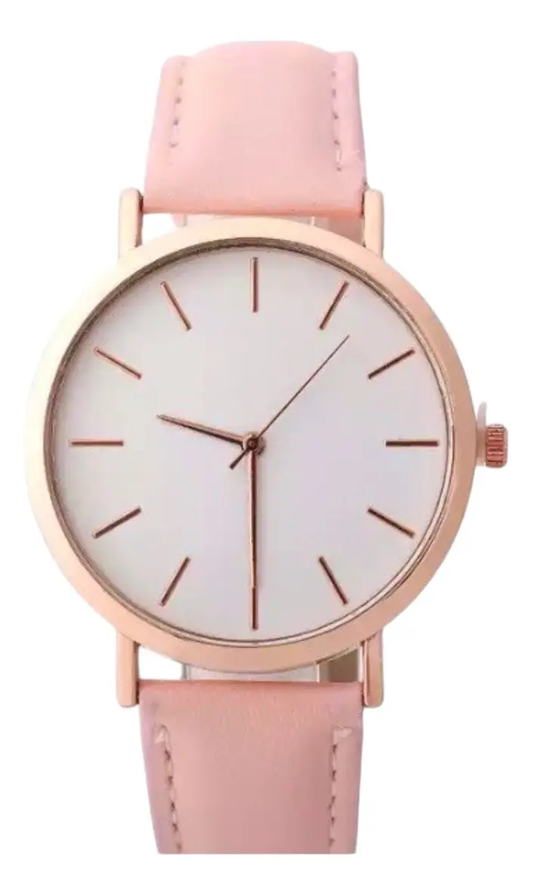 Reloj Mujer Esfera Grande con Fondo Blanco