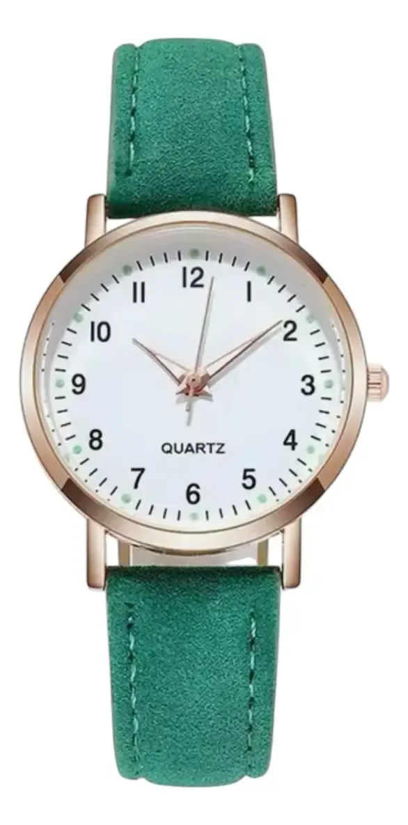 Reloj Mujer Con Agujas Fluorescentes Para Ver De Noche