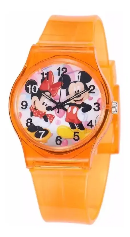 Reloj de Silicona Transparente Mickey & Minnie para Niños