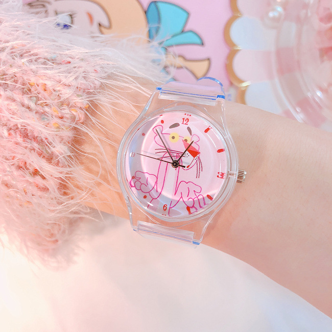 Reloj Pantera Rosa Transparente