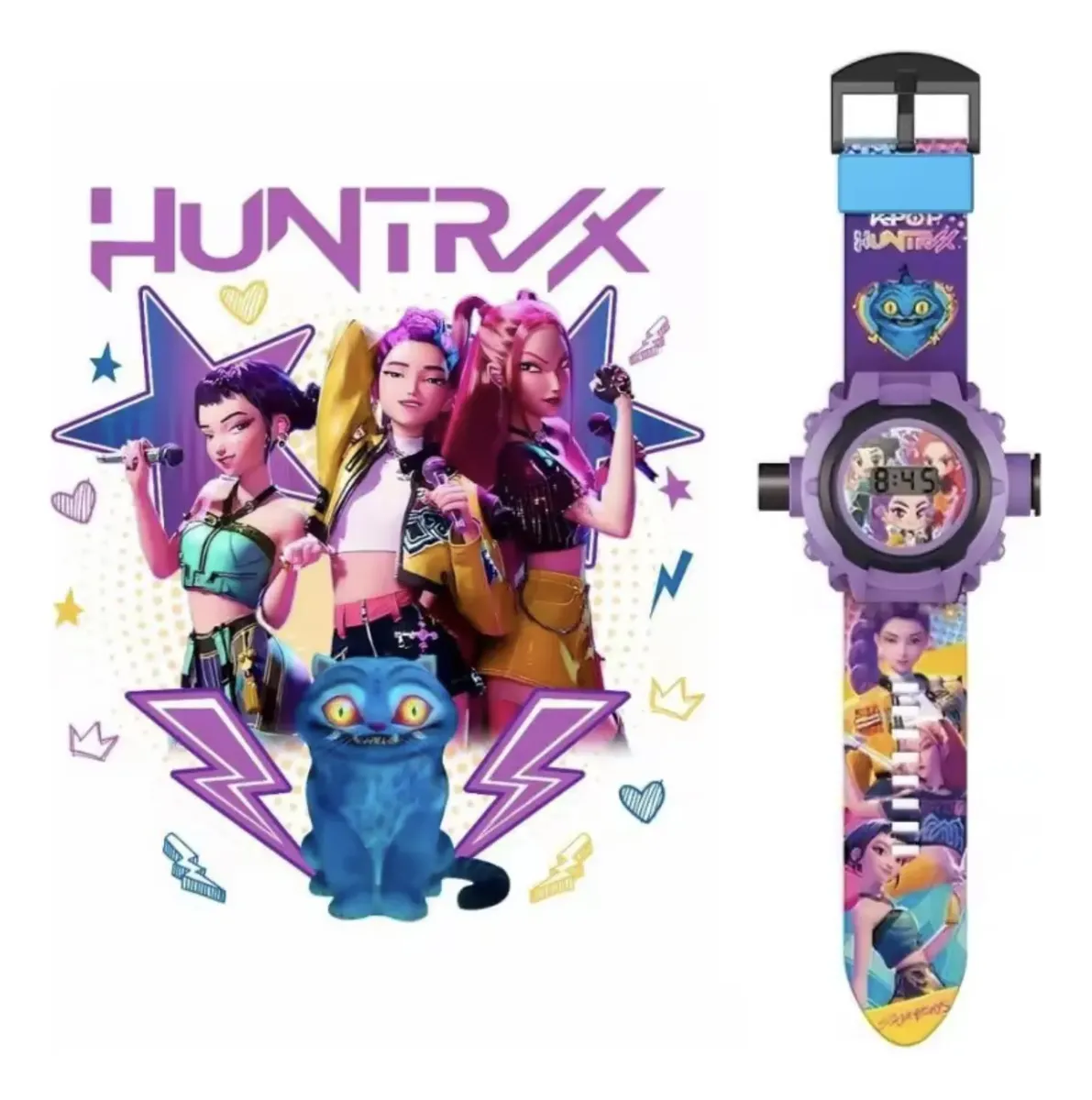 Reloj Digital Kpop Demon Hunters con Proyector
