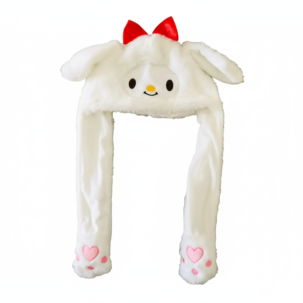 Gorro Felpa Levanta Orejas Kuromi & My Melody