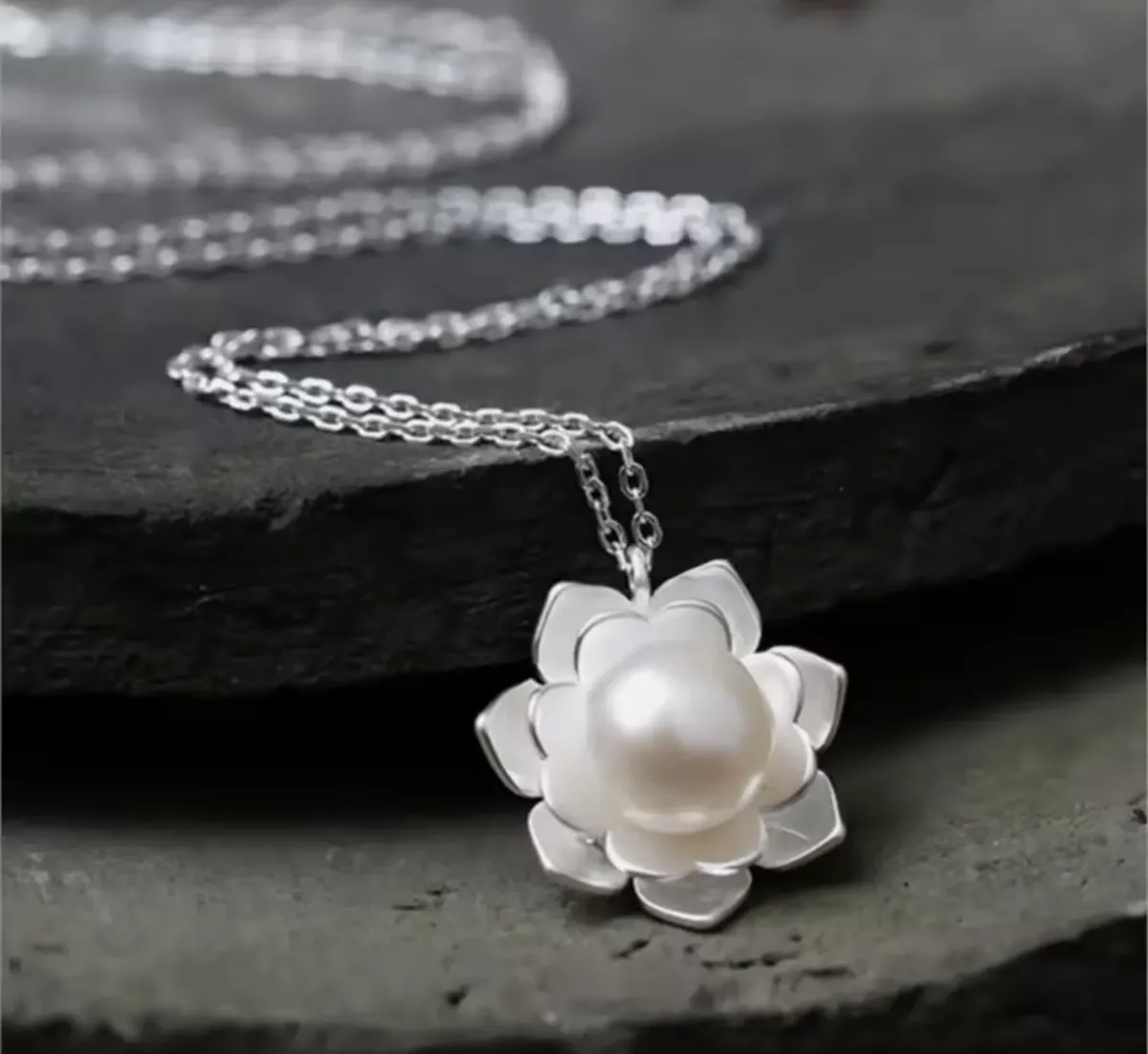 Collar Mujer Diseño Flor de Cerezo de Plata Esterlina