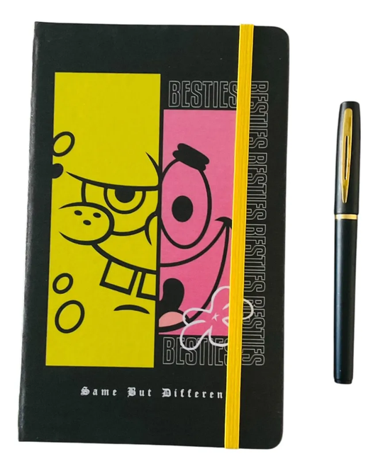 Libreta Bob Esponja + Bolígrafo Negro de Regalo