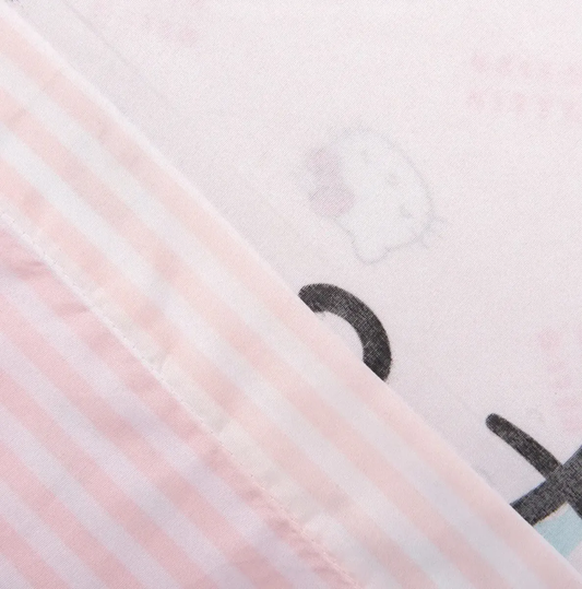 Juego de Sábanas Hello Kitty Sanrio 1.5 Plazas con Funda de Almohada