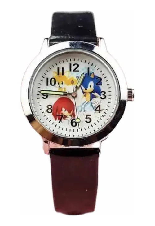 Reloj Infantil Sonic con Pulsera de Cuerina
