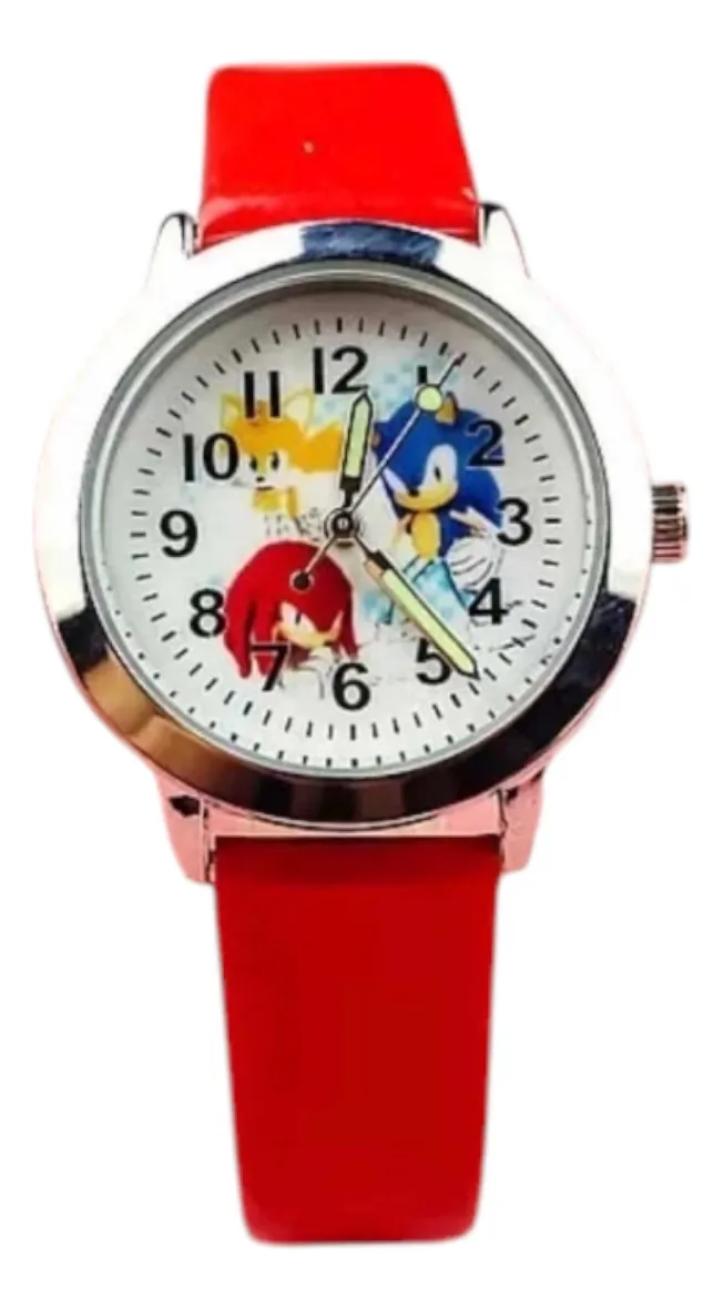 Reloj Infantil Sonic con Pulsera de Cuerina