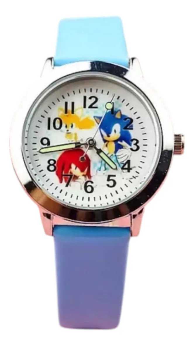 Reloj Infantil Sonic con Pulsera de Cuerina