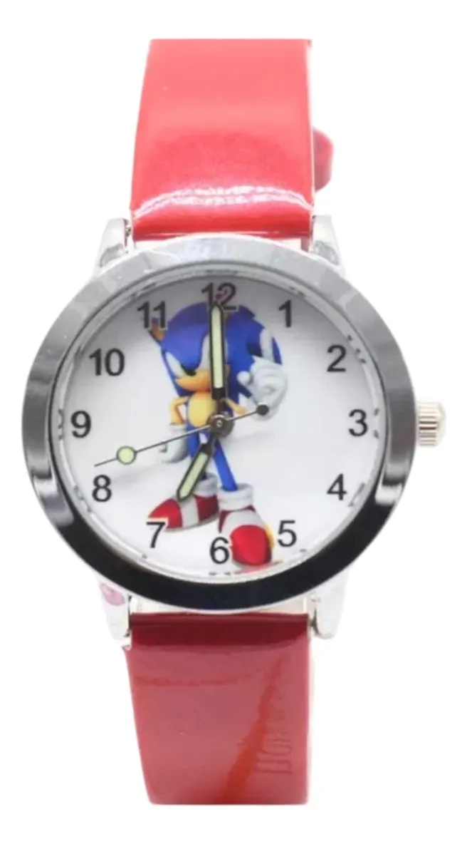 Reloj Infantil Sonic con Pulsera de Cuerina