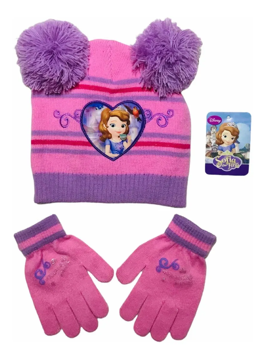Set de Gorro y Guantes Disney para Niñas (3 a 8 Años)