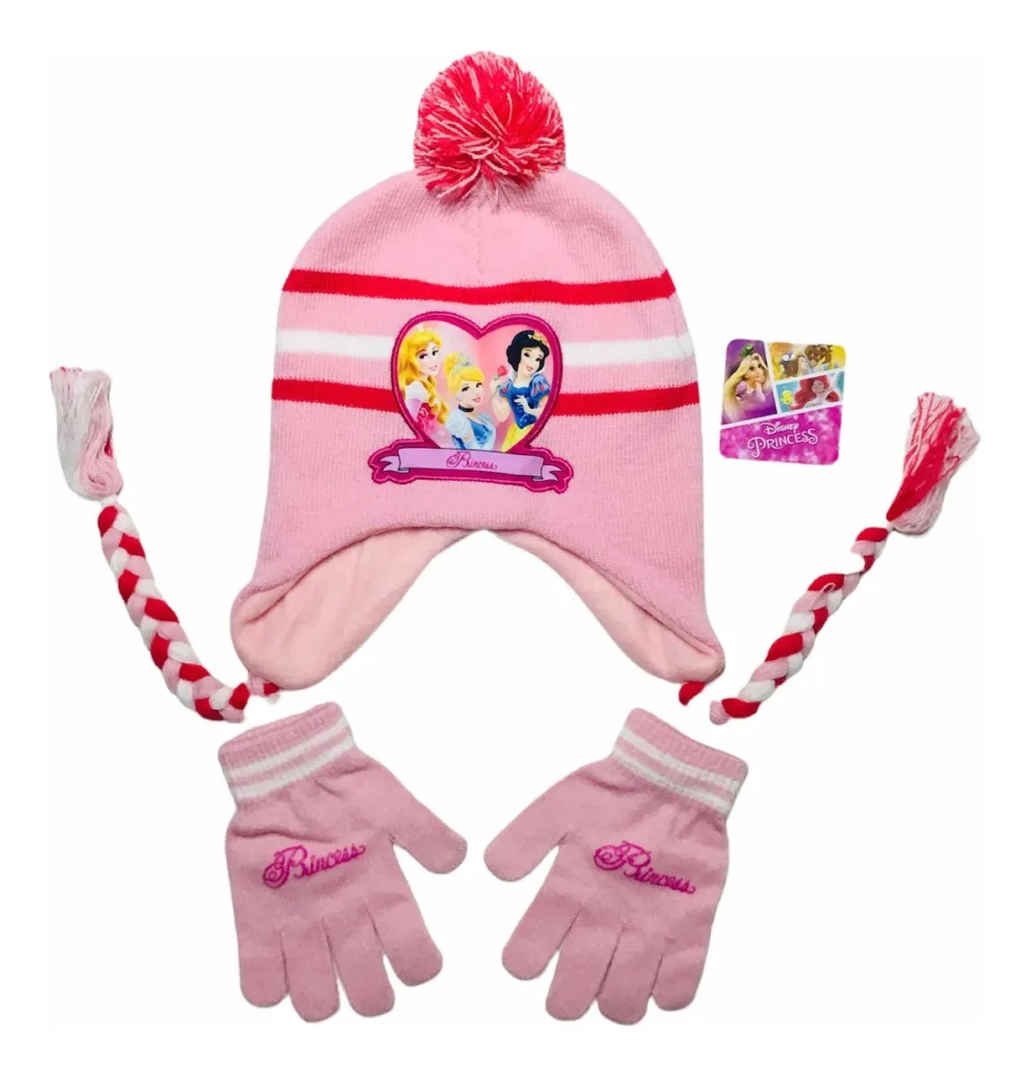 Set de Gorro y Guantes Disney para Niñas (3 a 8 Años)