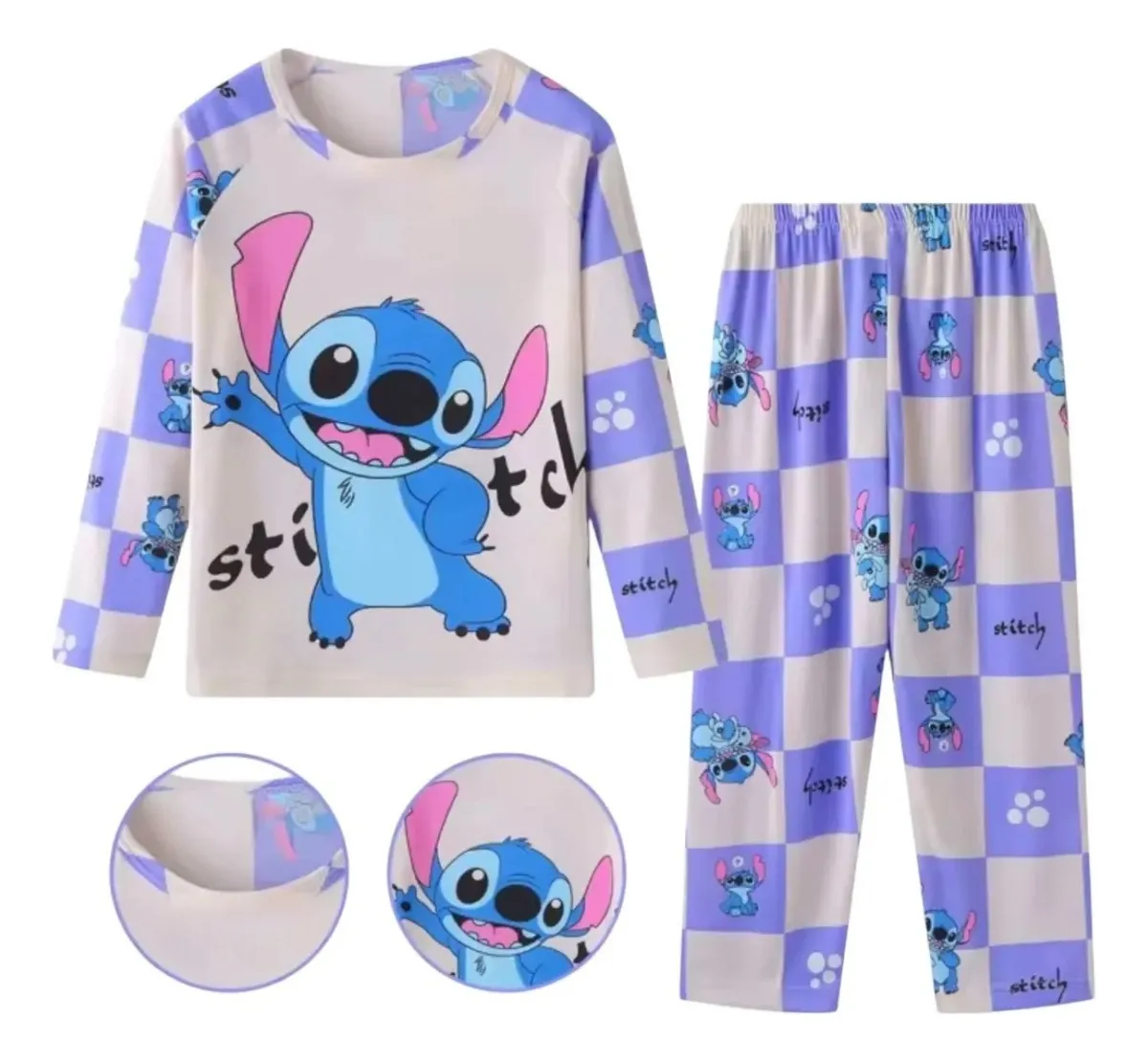 Pijama Largo 2 Piezas Stitch