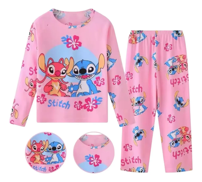 Pijama Largo 2 Piezas Stitch