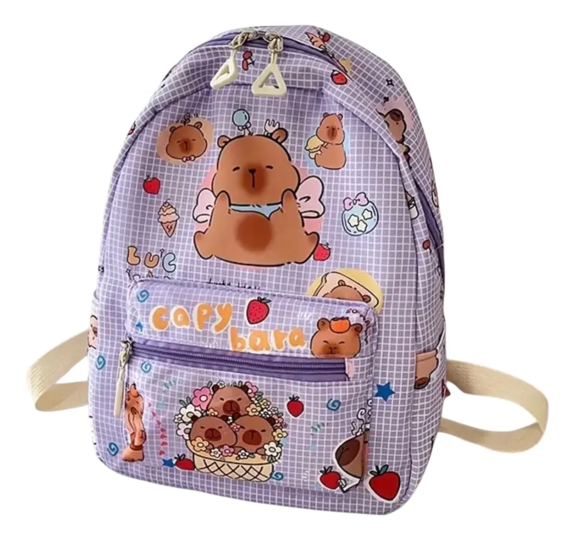 Mochila Escolar Capibara Para Niños
