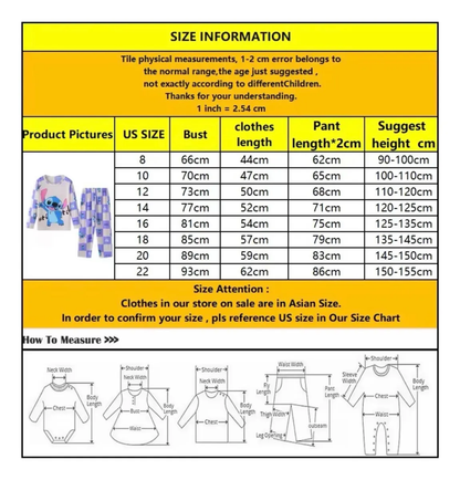 Pijama Largo 2 Piezas Stitch