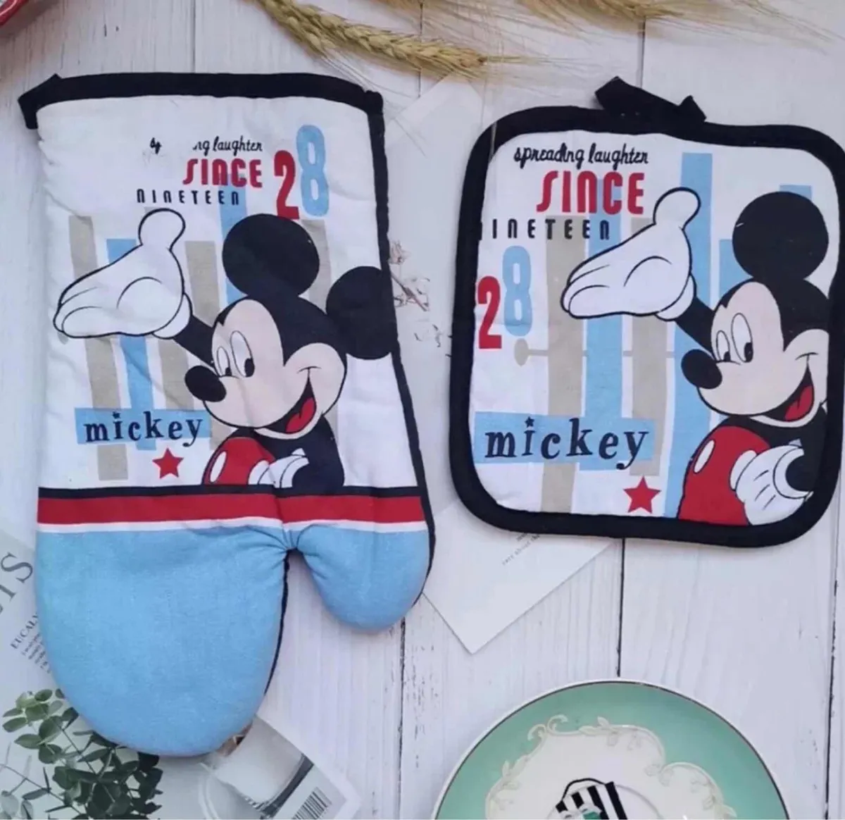 Set Guante y Agarradera de Cocina Mickey Mouse