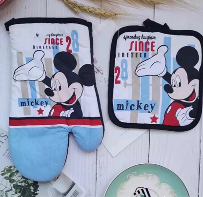 Set Guante y Agarradera de Cocina Mickey Mouse