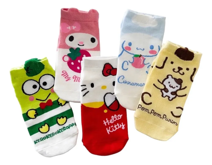 Set 5 Pares Calcetines Sanrio Variedades