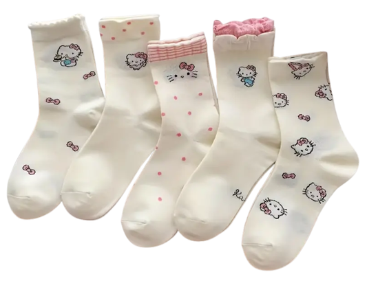 Set 5 Pares Calcetines Sanrio Variedades
