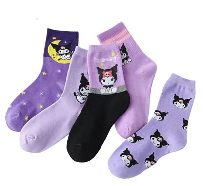 Set 5 Pares Calcetines Sanrio Variedades