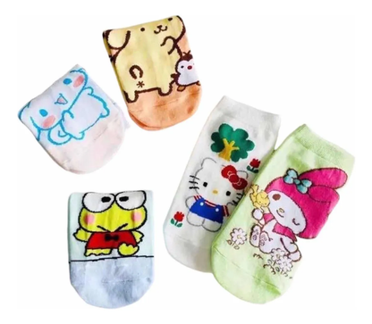 Set 5 Pares Calcetines Sanrio Variedades