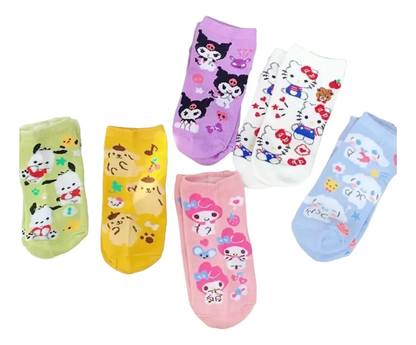 Set 5 Pares Calcetines Sanrio Variedades
