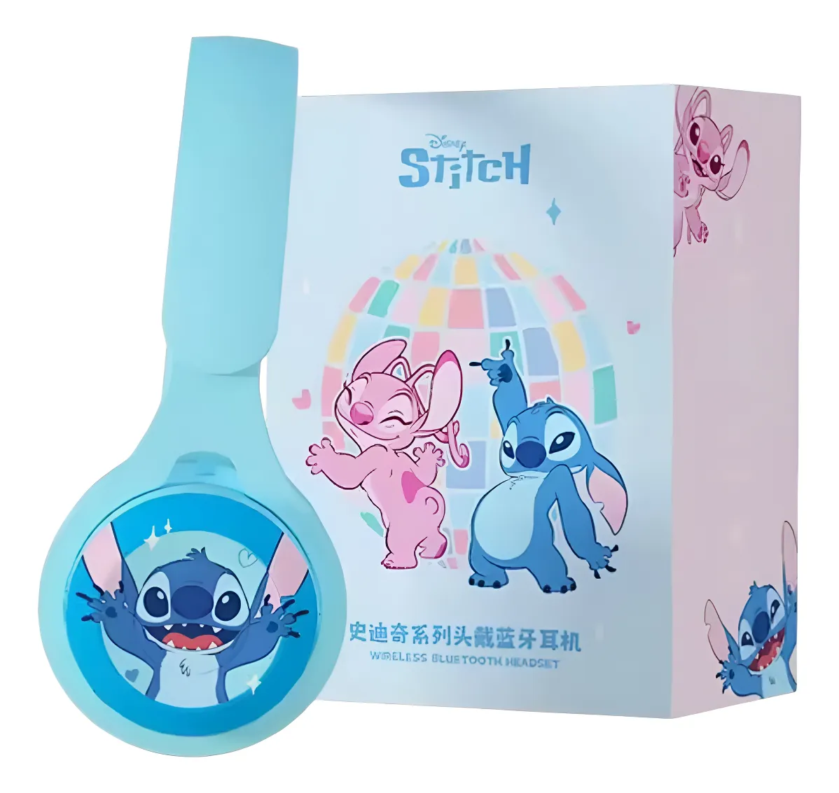Audífonos Inalambricos Stitch Con Bluetooh Infantil