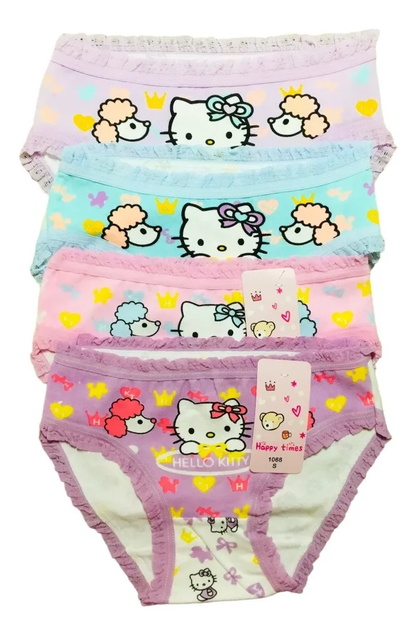Set de Calzones Sanrio Infantil 4 Unidades de Algodón