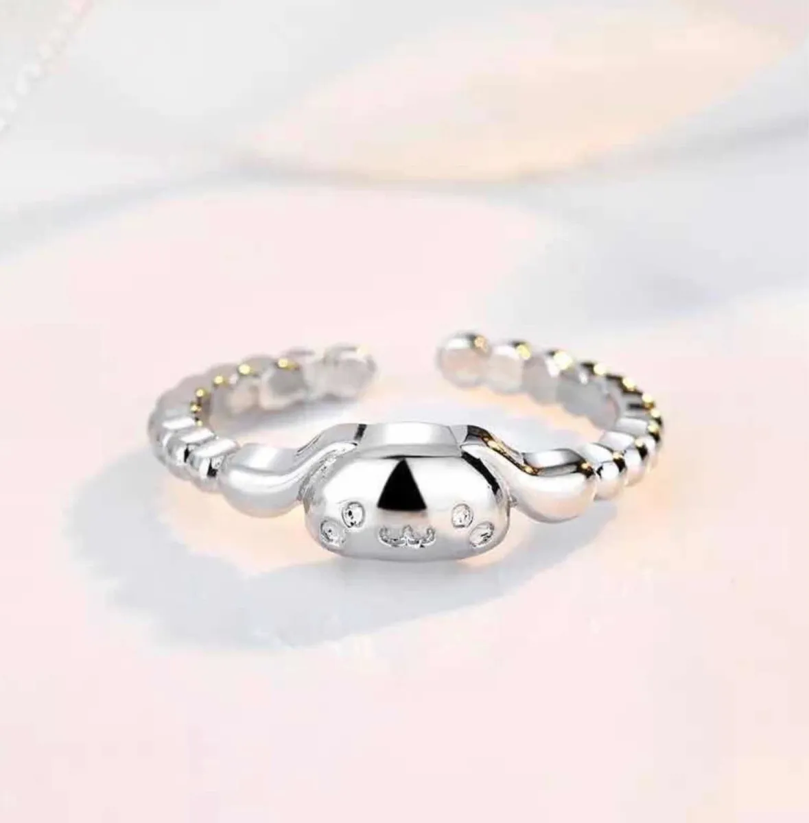 Anillo Sanrio Ajustable Plata Esterlina 925