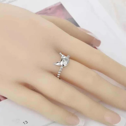 Anillo Sanrio Ajustable Plata Esterlina 925