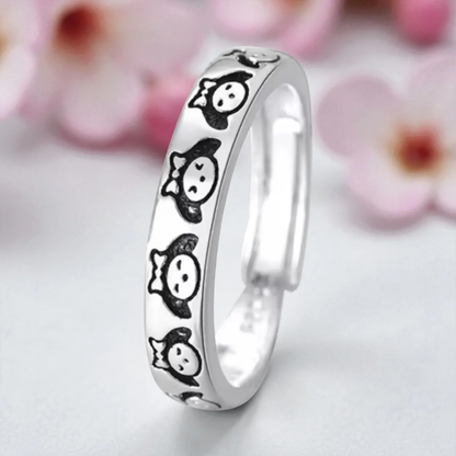Anillo Sanrio Ajustable en Acero Inoxidable
