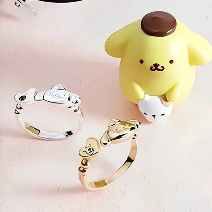 Anillo Sanrio Ajustable en Acero Inoxidable