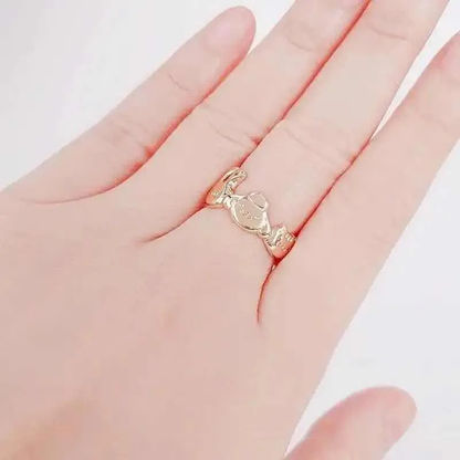 Anillo Sanrio Ajustable en Acero Inoxidable