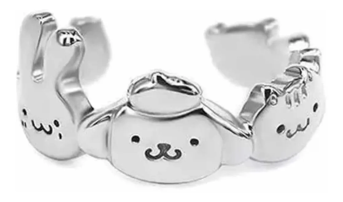 Anillo Sanrio Ajustable en Acero Inoxidable