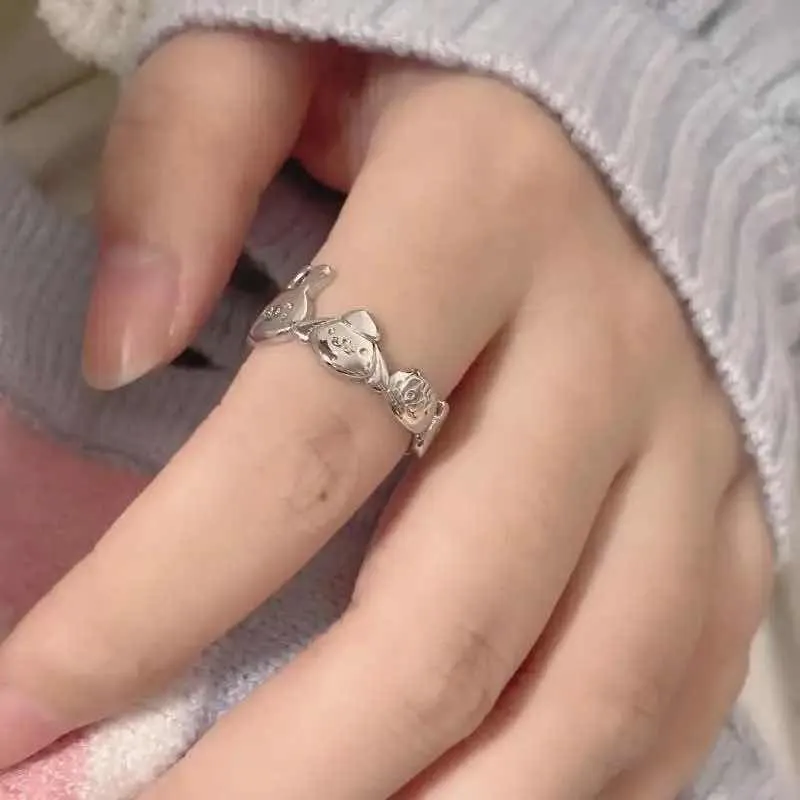 Anillo Sanrio Ajustable en Acero Inoxidable