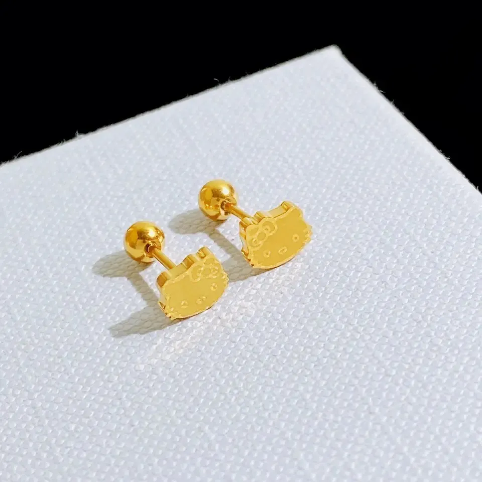 Aros Hello Kitty Acero con Tope