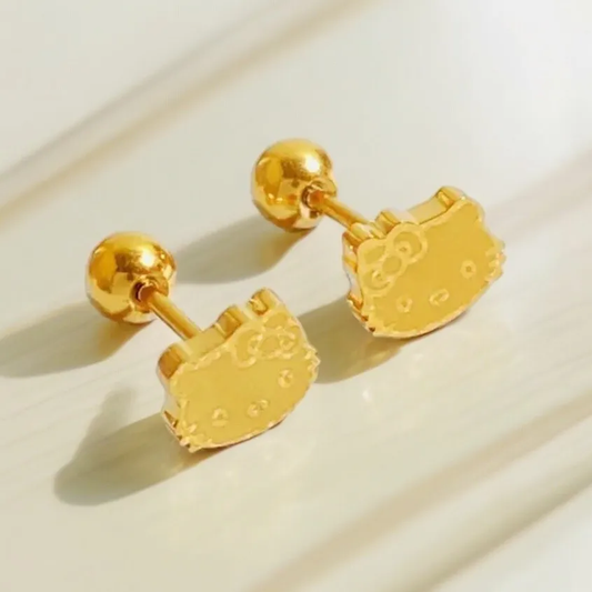 Aros Hello Kitty Acero con Tope