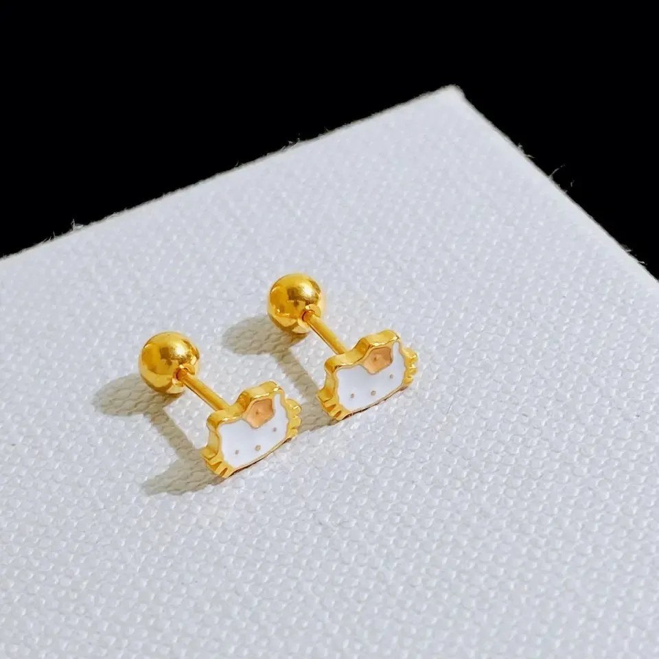 Aros Hello Kitty Acero con Tope