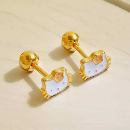 Aros Hello Kitty Acero con Tope