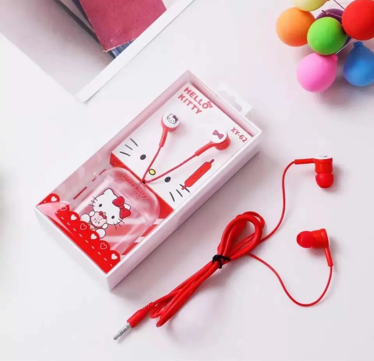 Audífonos Cableados Hello Kitty Con Estuche