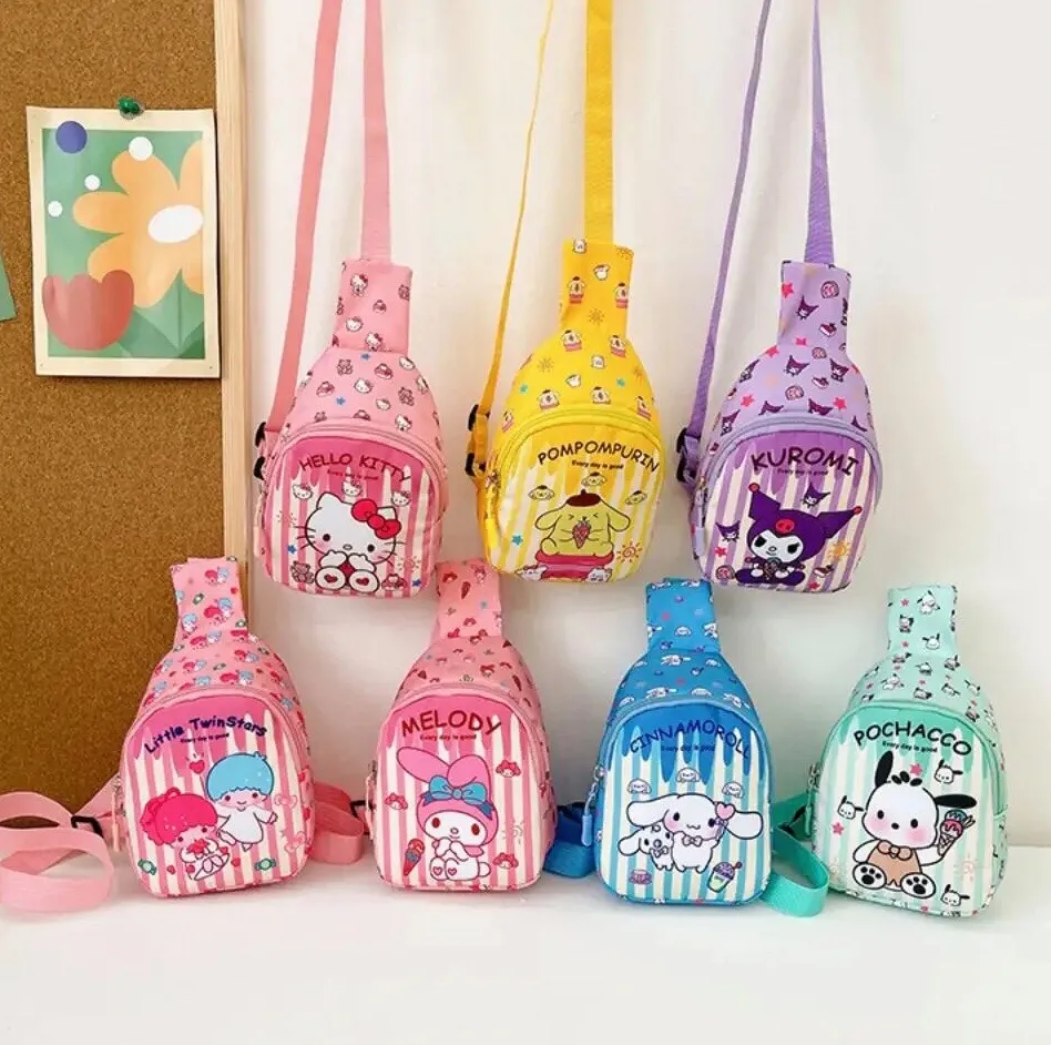 Bandolera Sanrio Para Niñas - Diseño a Rallas