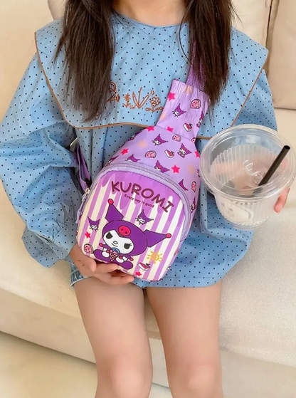 Bandolera Sanrio Para Niñas - Diseño a Rallas